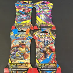 4 Pokemon TCG Packs of Mega Evolution Cards - Factory Sealed Booster Packs - Image 1