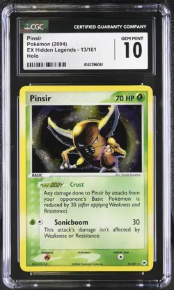 CGC 10 GEM MINT Pinsir 2004 EX Hidden Legends 13/101 Holo Pokemon Card - Image 1