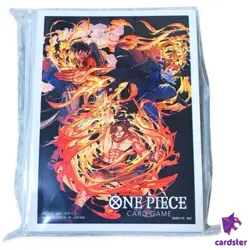 Ace Sabo Luffy 70 Sleeves ONE PIECE Card Game Official Item Bandai Japan - Image 1