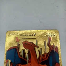 Charizard V Wild Flames, LV 91, HP 508, Gold Foil Metal Pokemon Card - Image 2