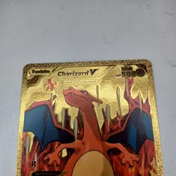 Charizard V Wild Flames, LV 91, HP 508, Gold Foil Metal Pokemon Card - Image 3
