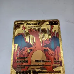 Charizard V Wild Flames, LV 91, HP 508, Gold Foil Metal Pokemon Card - Image 4