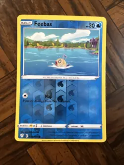 Feebas Reverse Holo Water 2020 Pokemon TCG Darkness Ablaze Card 038/189 - Image 1