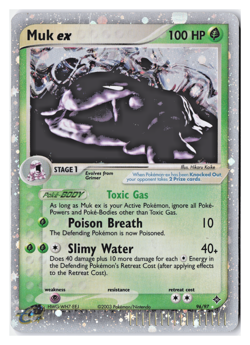 Muk ex 96/97 EX Dragon - Holographic Rare Pokemon Card boxsb1 - Image 2