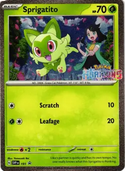 Sprigatito 191 Sv: Scarlet & Violet Promo Cards Holo - Image 1