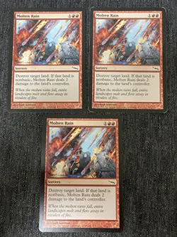 MTG Mirrodin - Molten Rain x3 LP/MP - Image 1