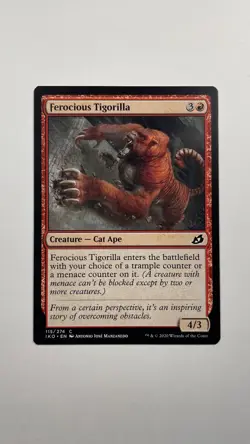 MTG Ikoria Lair of Behemoths Ferocious Tigorilla 115/274 Magic the Gathering - Image 1