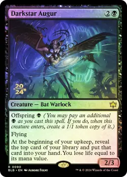 MTG FOIL Darkstar Augur Prerelease Bloomburrow - Promo: Date Stamped #090 - Image 1