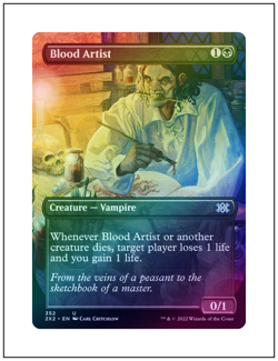 1x Blood Artist, Foil, Borderless Art, Magic MTG NM - Image 1