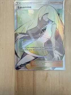 2017 Pokemon Crimson Invasion 110/111 Lusamine Full Art Trainer Ultra Rare - Image 5