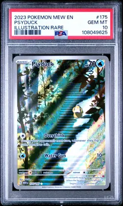 2023 POKEMON MEW EN-151 ILLUSTRATION RARE #175 PSYDUCK PSA 10 - Image 1
