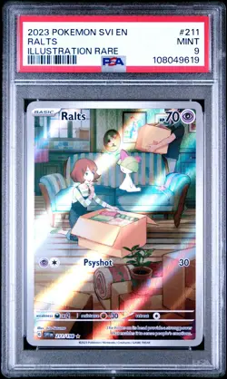 2023 POKEMON SVI EN-SCARLET & VIOLET ILLUSTRATION RARE #211 RALTS PSA 9 - Image 1