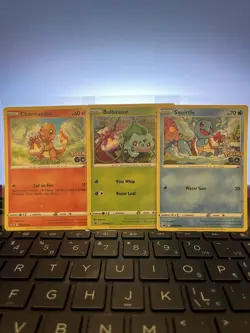 Pokemon Go Promo ENGLISH COSMOS PROMO Set Bulbasaur, Charmander, Squirtle - Image 2