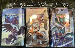 3X LOT FACTORY SEALED Pokemon BATTLE DECKS Lycanroc, Noivern V, Corviknightt - Image 1