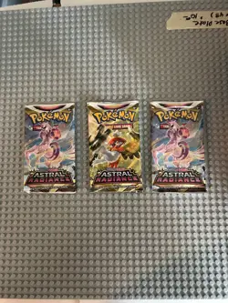 Pokemon Astral Radiance Booster Pack New (3 Total Packs) - Image 1