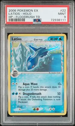 LATIOS 2006 Pokemon EX Holon Phantoms Floodrush Theme Deck Holo #22 PSA 9 - Image 1