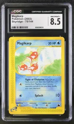 Magikarp Pokemon (2003) Skyridge #75/144 CGC 8.5 NM/MINT+ Common WOTC - Image 1