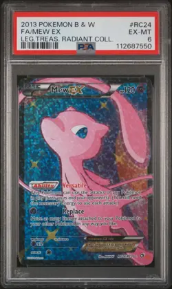 2013 Pokemon B&W Legend Treasures Radiant Coll #RC24 Fa/Mew Radiant Coll. PSA 6 - Image 1