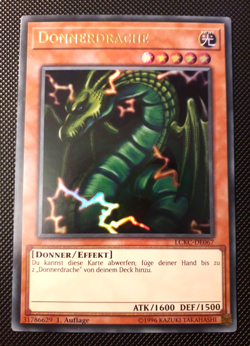 Yu-Gi-Oh! Donnerdrache, LCKC-DE067, Ultra Rare, 1. Auflage, Deutsch, Excellent - Image 1