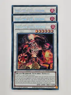 Yu Gi Oh - 3x MP25-EN134 Vulcan The Divine - Prismatic Secret Rare - Image 1
