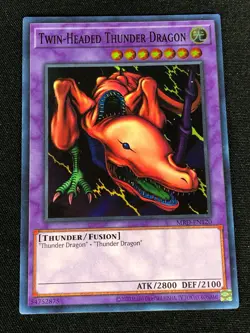 YUGIOH TWIN HEADED THUNDER DRAGON MRD-EN120 SUPER (NM) - Image 1