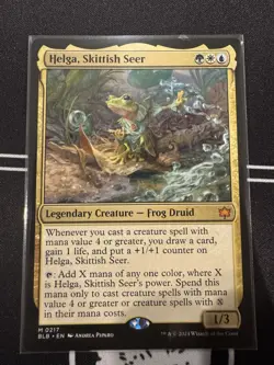 MTG Helga, Skittish Seer Bloomburrow Regular Card NM Condition - Image 1