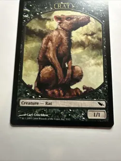 Rat Token Shadowmoor Regular 2008 Magic: The Gathering Card NM - Image 3