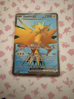 Pokemon TCG: Zapdos ex 192/165 Sv: Scarlet & Violet 151 Full Art Card NM/M - Image 1
