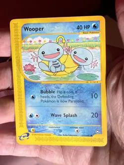 LIGHTLY PLAYED (LP) / NM Wooper 117/147 Aquapolis Non-Holo Pokemon Card 2002 - Image 2