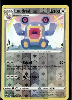 Pokemon Loudred 136/185 Vivid Voltage Reverse Holo UnCommon 2 Card Lot - Image 1