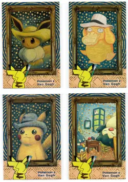 Van Gogh - Cracked Ice GOLD Holo RARE - Electric Pikachu Card Database - Pokemon - Image 1