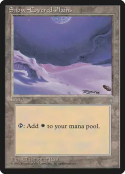 MTG Magic the Gathering 1x MP Snow-Covered Plains - Ice Age x1 - Image 1