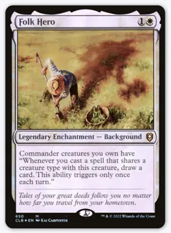 Foil Folk Hero (Near Mint) - Commander Legends: Battle for Baldur's Gate (CLB) - Image 1