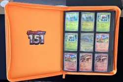 Pokemon SV: 151 Master Base Set w/ Promos & Vault X Neon Orange Binder NM/MINT - Image 2