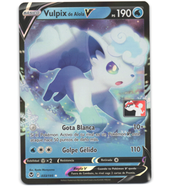 Pokemon 2022 Near Mint Alolan Vulpix V Prize Pack Series 3 Play Spanish 033 - Image 1