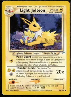 Light Jolteon 48/105 Neo Destiny Regular Pokemon TCG - Image 1