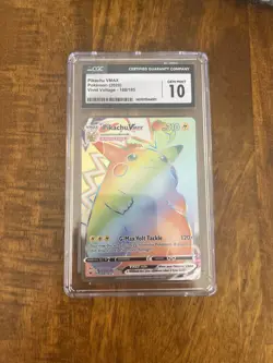2020 Pokemon SWSH Vivid Voltage Full Art Pikachu VMAX-Secret #188 CGC 10 GEM MT - Image 1