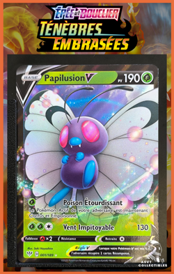 Carte Pokemon Papilusion V 001/189 EB03 Tenebres Embrasees Epee et Bouclier FR - Image 1