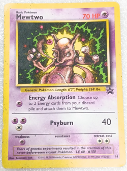 Pokemon Mewtwo 14/102 - Base Set Rare Non-Holo - WOTC 1999 -MP/LP - Image 1