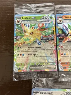 Pokemon SEALED Lot of 3 Prismatic Evolutions Surprise Box Flareon Leafeon Eevee - Image 2