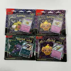 Pokemon Tcg: (Lot of 4) Paldean Fates Tech Sticker Collection - Sealed - Image 1