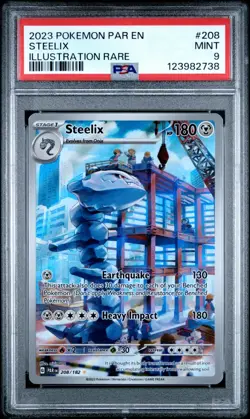 2025 Pokemon Paradox Rift Steelix Illustration Rare 208/182 IR - PSA 9 Mint - Image 3