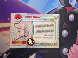2000 Pokemon Topps TV Animation Series 3 Mew HOLO Foil Blue Label #151 - Image 2