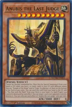Yugioh! LP Anubis the Last Judge - MZTM-EN003 - Ultra Rare - 1st Edition Lightly - Image 1