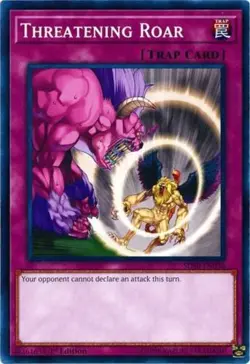 Yugioh! MP Threatening Roar - SDSB-EN036 - Common - 1st Edition Moderately Playe - Image 1