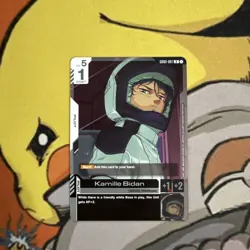 Gundam TCG Card Game Dual Impact Foil Rare GD02 R-097 Kamille Bidan Pilot NM - Image 1