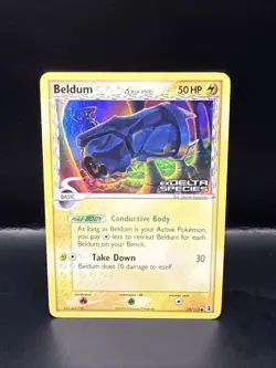 Pokemon - Beldum Stamped Holo - 59/113 - EX Delta Species - Reverse Card - Image 1