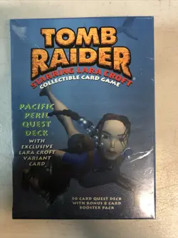 1999 LARA CROFT TOMB RAIDER PACIFIC PERIL QUEST COLLECTIBLE CARD GAME SEALED BOX - Image 1