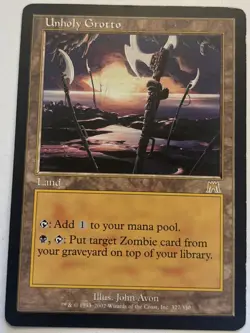 MTG Unholy Grotto - Onslaught 327/350 Rare NM ✅ Magic the Gathering - Image 1