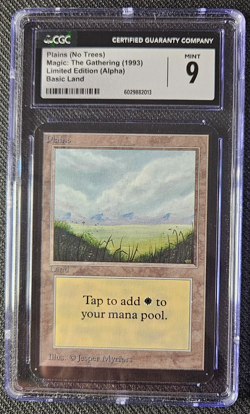 Alpha - Plains - No Trees - MTG -Magic the Gathering - Mint - CGC 9 - Image 1